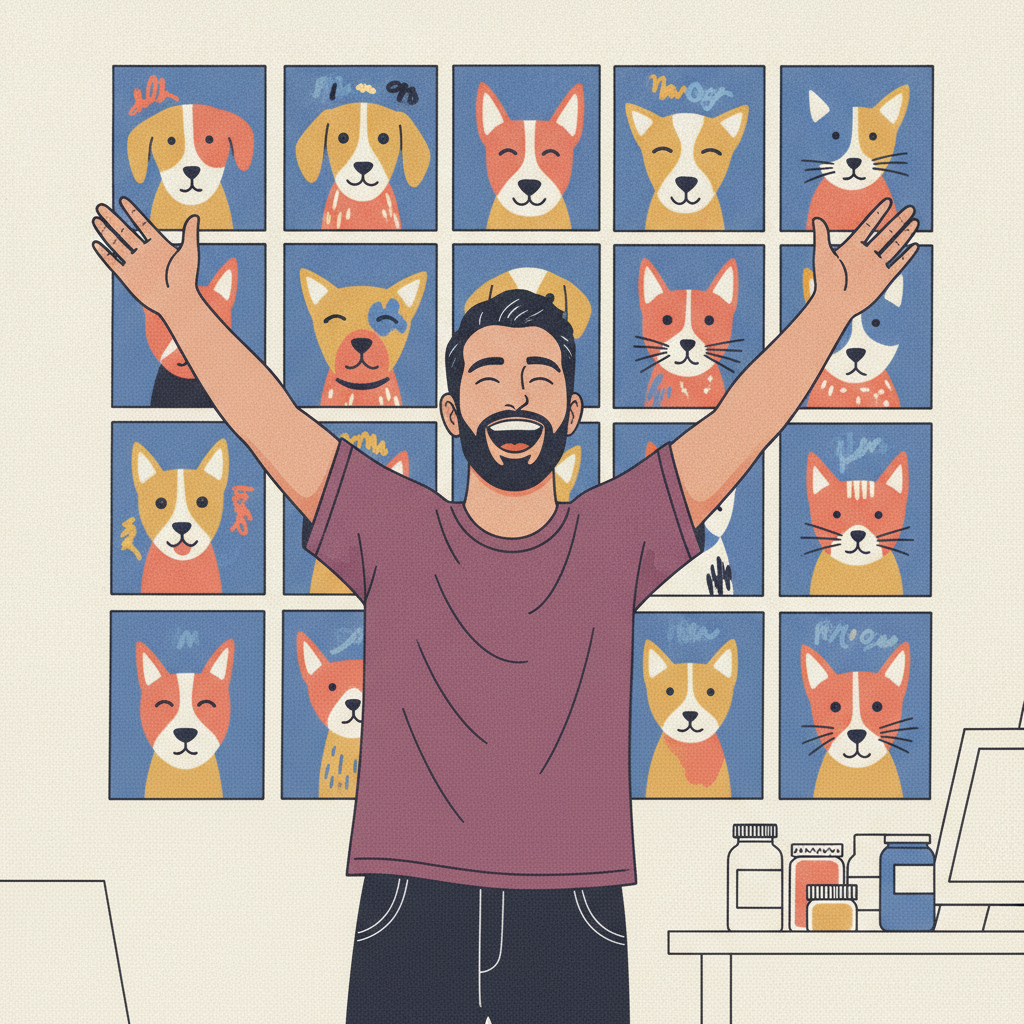 The Pet Portrait Artist Who's Allergic to Every Animal He Paints