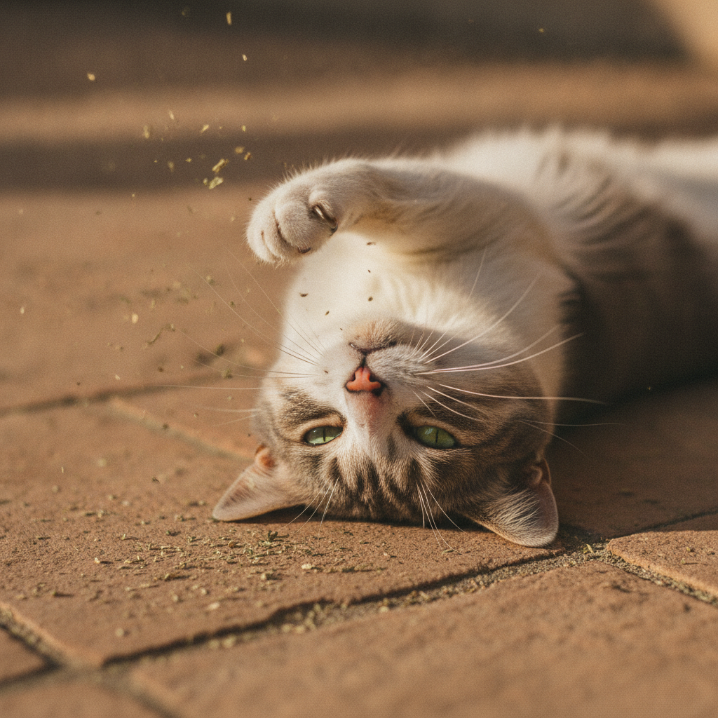 Why Your Cat Rolling in Catnip Is Actually Bug Spray