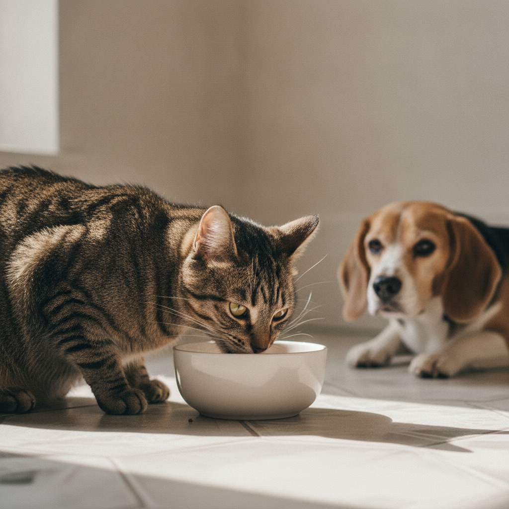 Your Cat Can Eat Dog Food. One Missing Nutrient Means They Can't Live on It