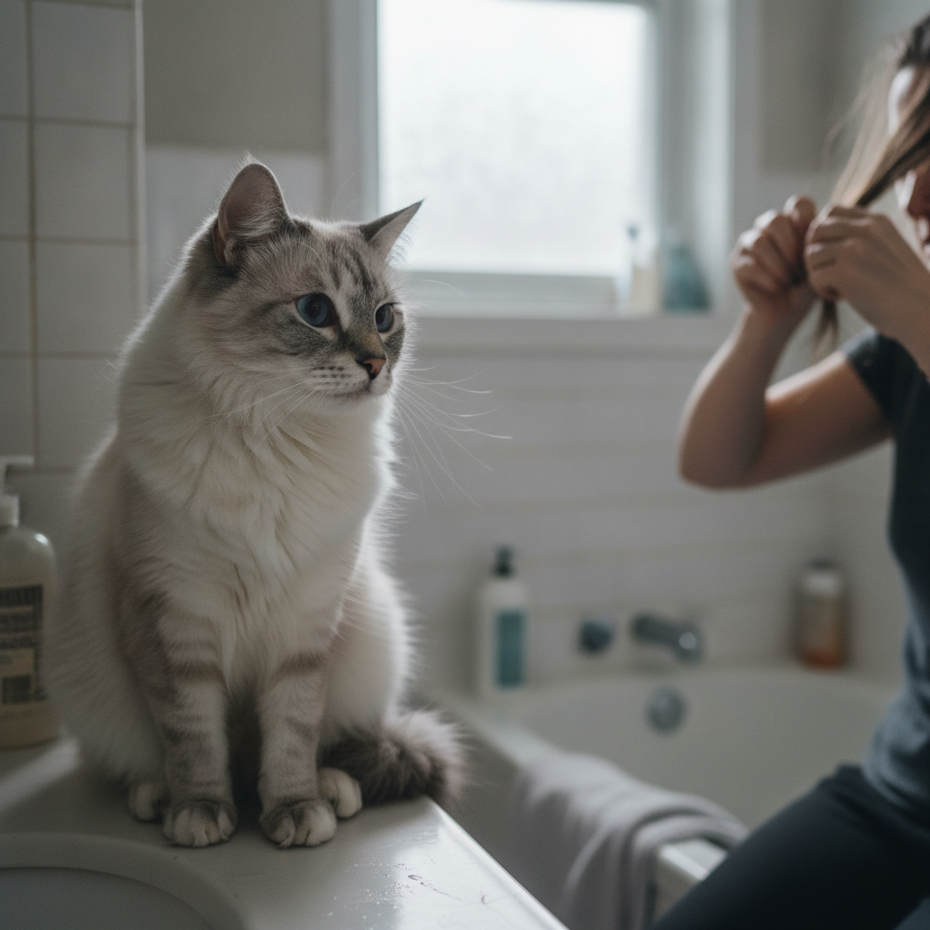 Your Cat Doesn't Care About the Bathroom. They Care That You Finally Sat Down.