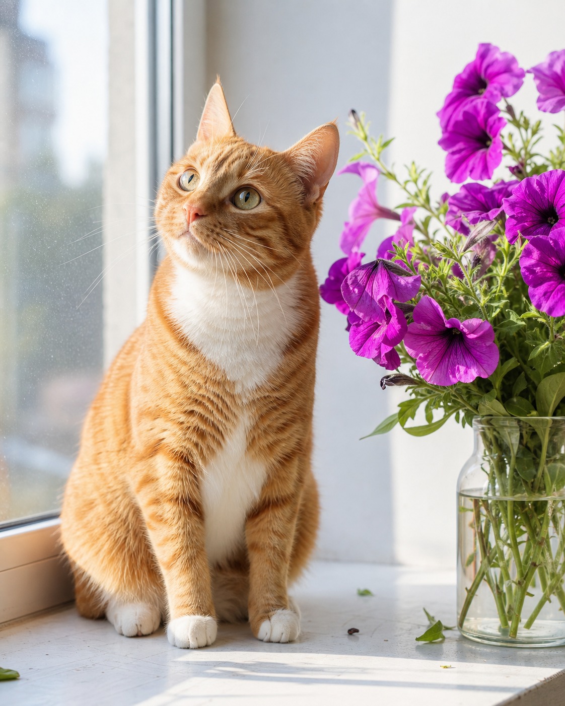 Petunias Are Safe for Cats. The Pot They're Sitting In Might Not Be