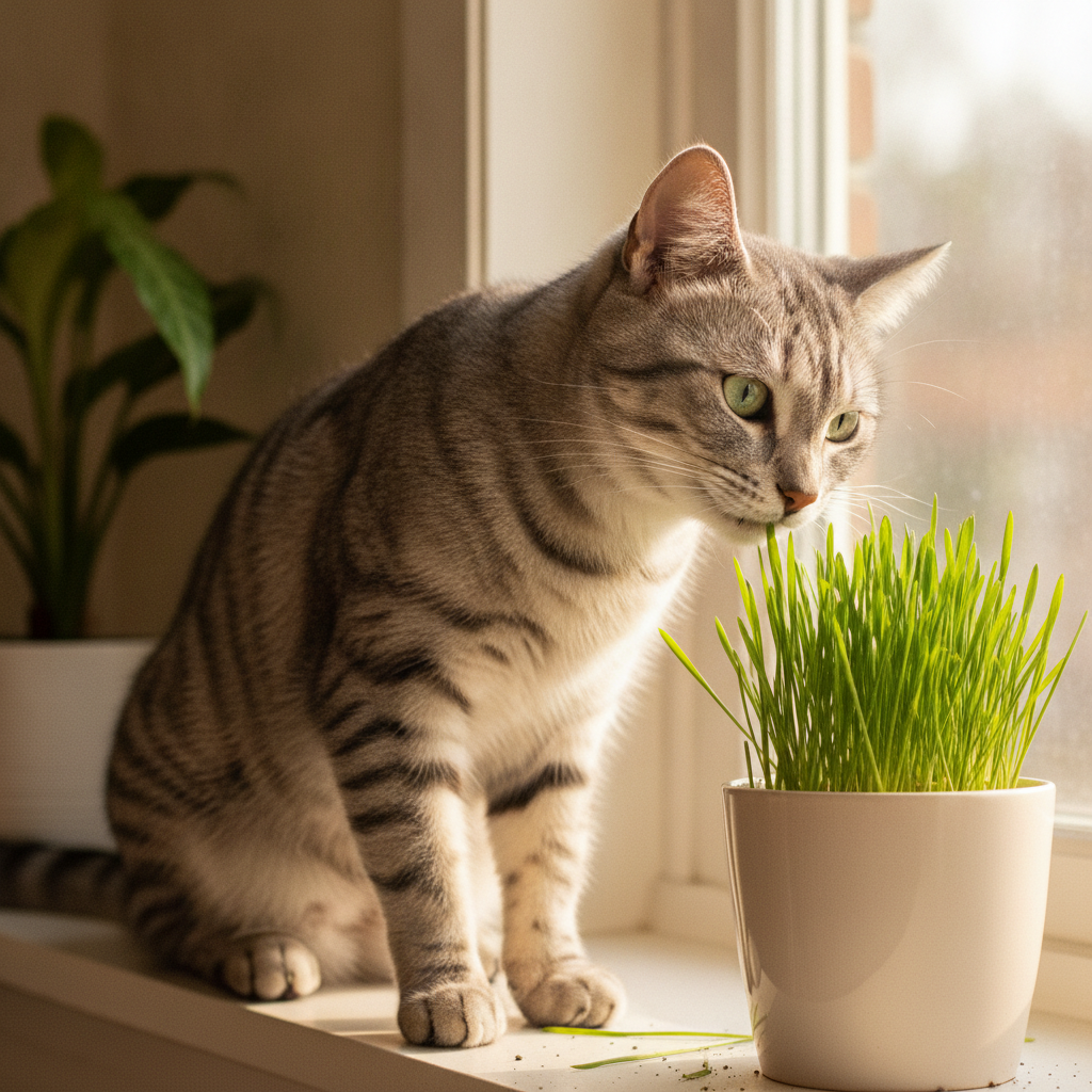 Your Carnivore Cat Craves Grass. The Reason Is Older Than You Think.