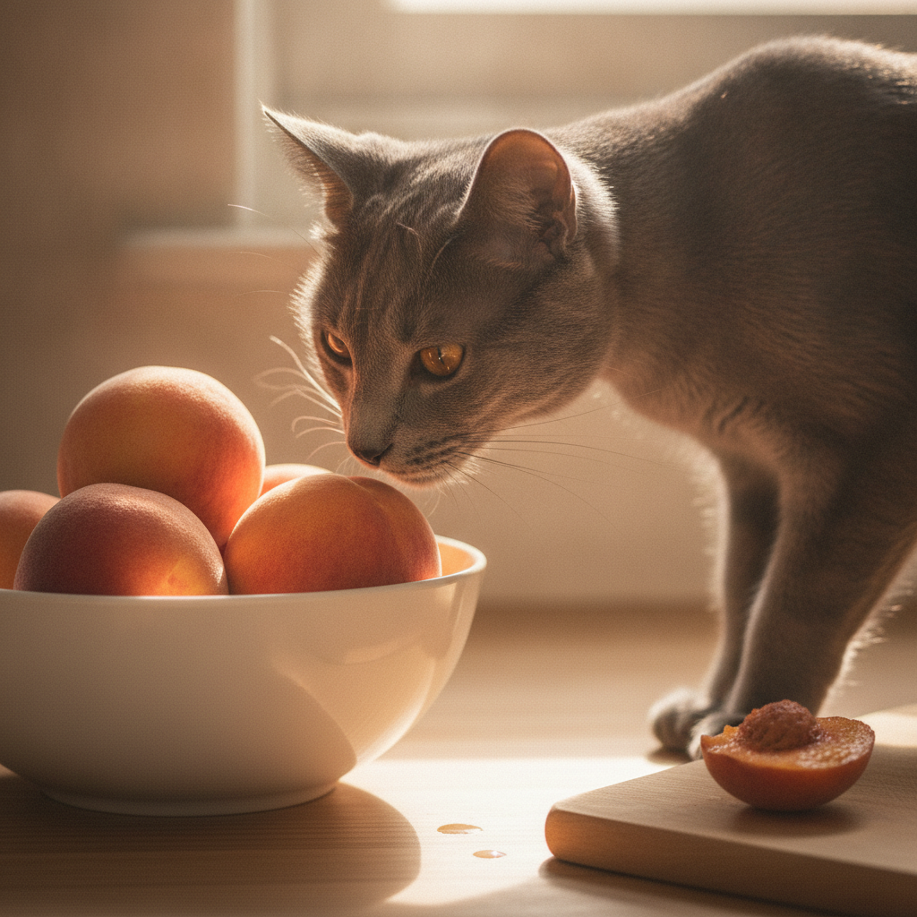 Cats and Peaches: The Sweet Flesh Is Safe. The Pit Is a Trip to the ER