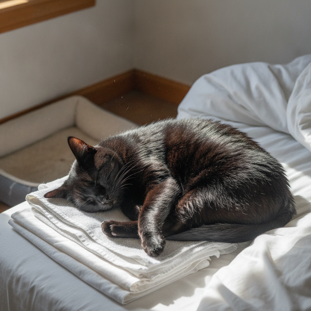 Your Cat's Eight Nap Spots Are a Map. The Cat Who Stops Moving Is the Worry.