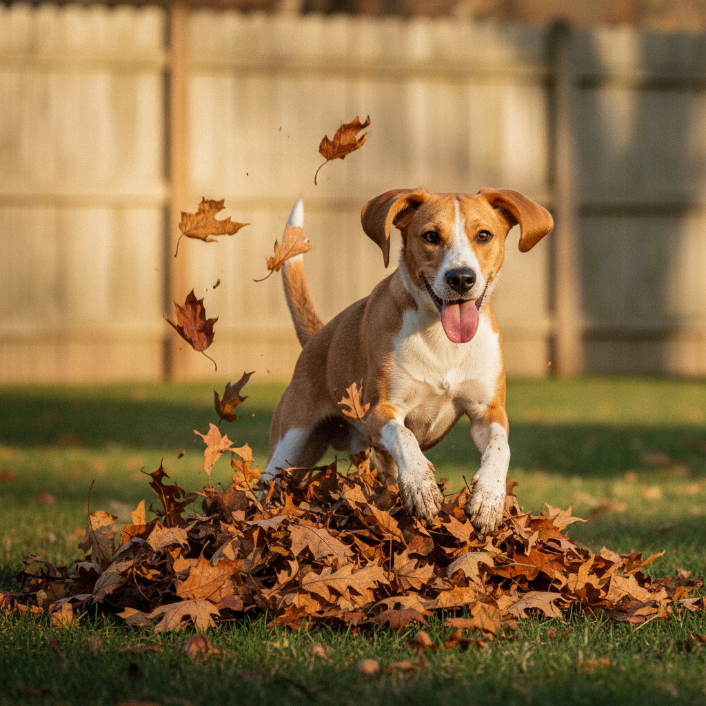The Leaf Pile Looks Like Pure Joy. It's Also a Hiding Spot.