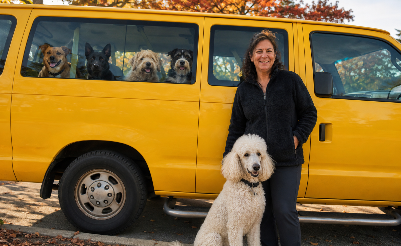 This Bright Yellow Bus Is Basically Uber, but Every Passenger Has Four Legs
