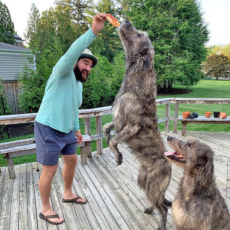 The Kelces Lost Two Wolfhounds in Two Years. That's the Deal With Giant Dogs.