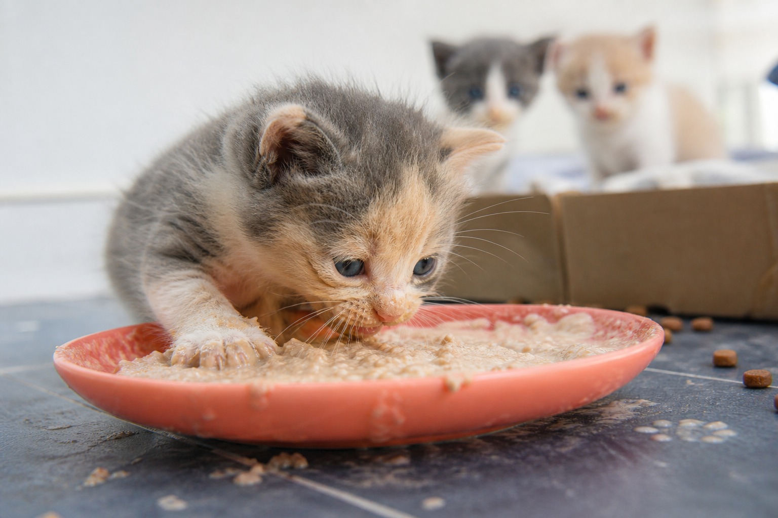 A Kitten Can Eat Wet Food at Four Weeks. That Doesn't Mean They Can Leave.