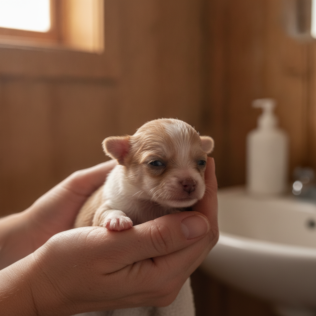 Cleaning a Newborn Puppy: Why Warmth Matters More Than the Mess