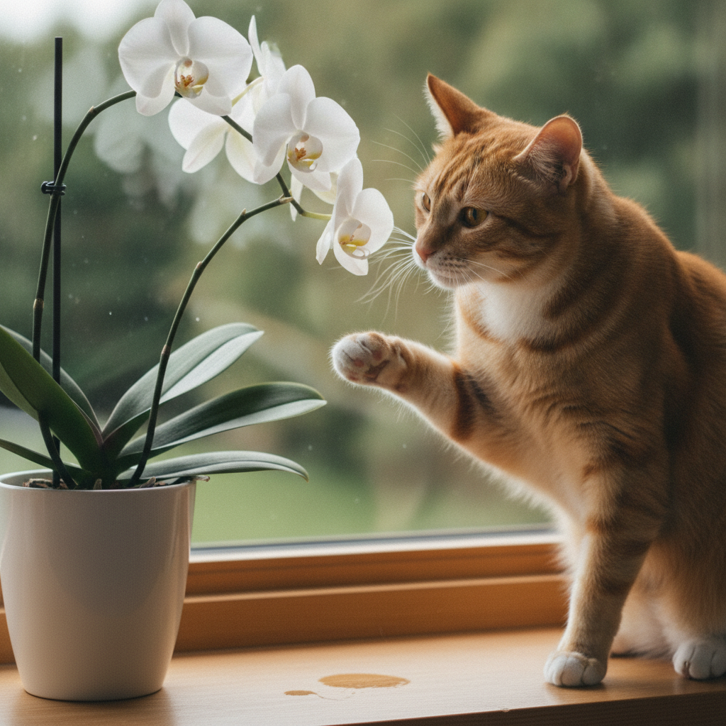 Your Orchid Is Safe for Cats. What's Next to It Might Not Be.