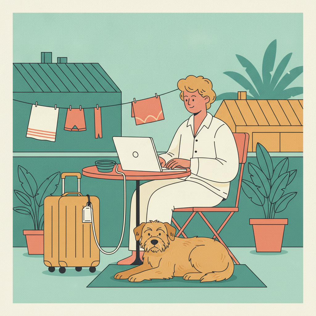The Dreamy Part of Working From Anywhere With a Dog Is a Lie. Here's the Real Job.