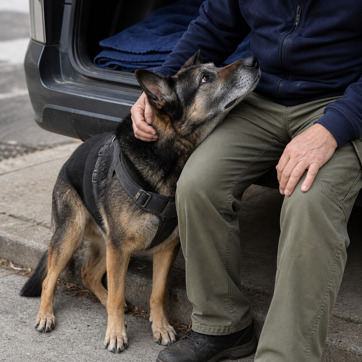 Retired War Dogs Come Home With the Same Wounds Their Handlers Do