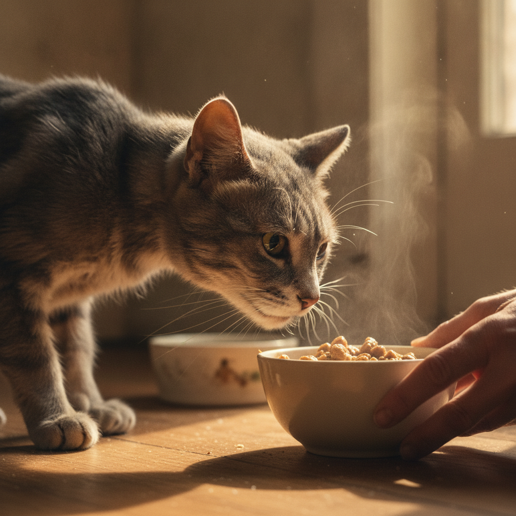 Your Senior Cat Isn't Picky. The Food Is the Wrong Temperature.