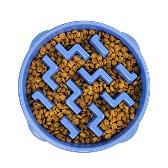 Outward Hound Fun Feeder maze slow feeder dog bowl in teal