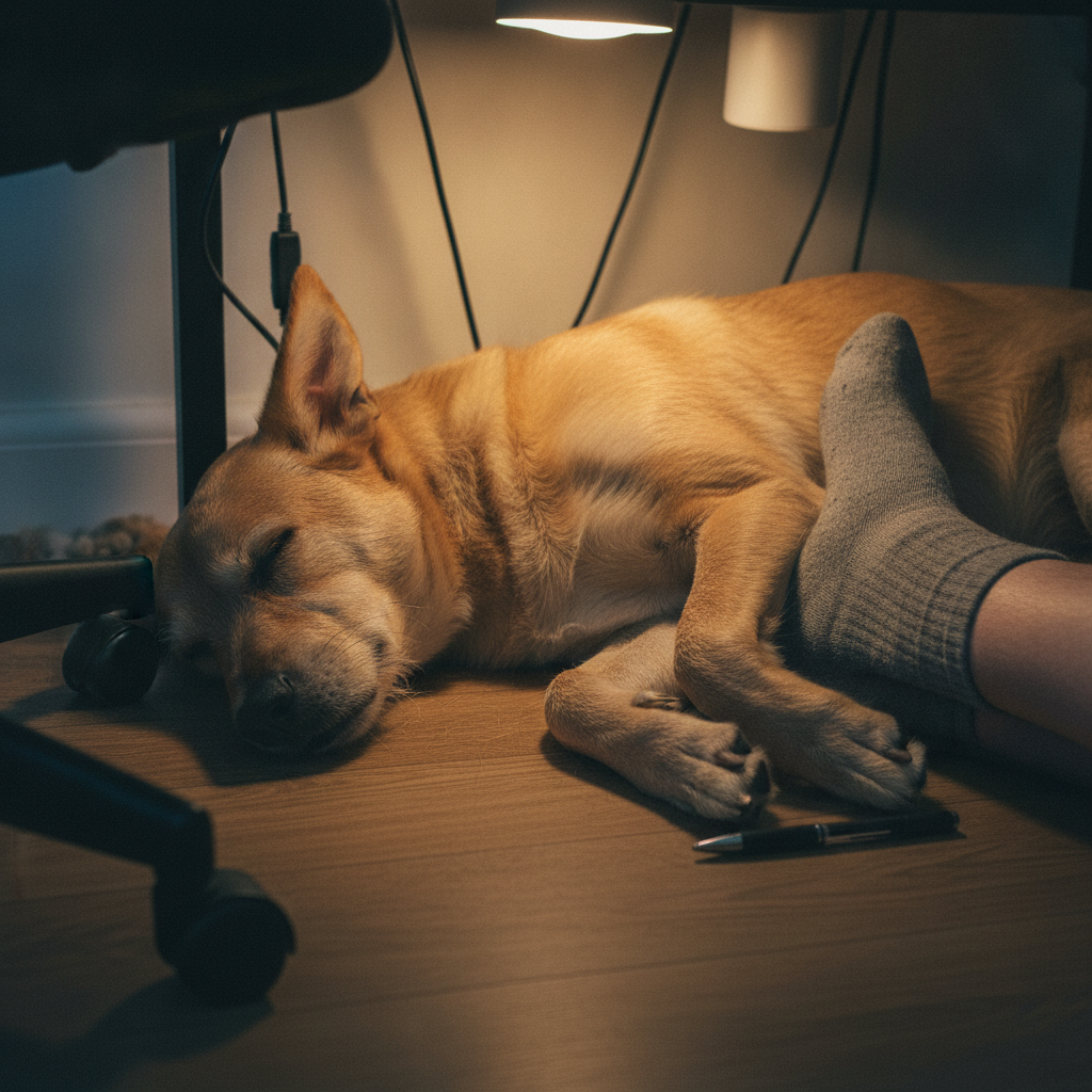 Your Dog Lying on Your Feet Is Not 'Dominance.' Stop Reading It That Way.