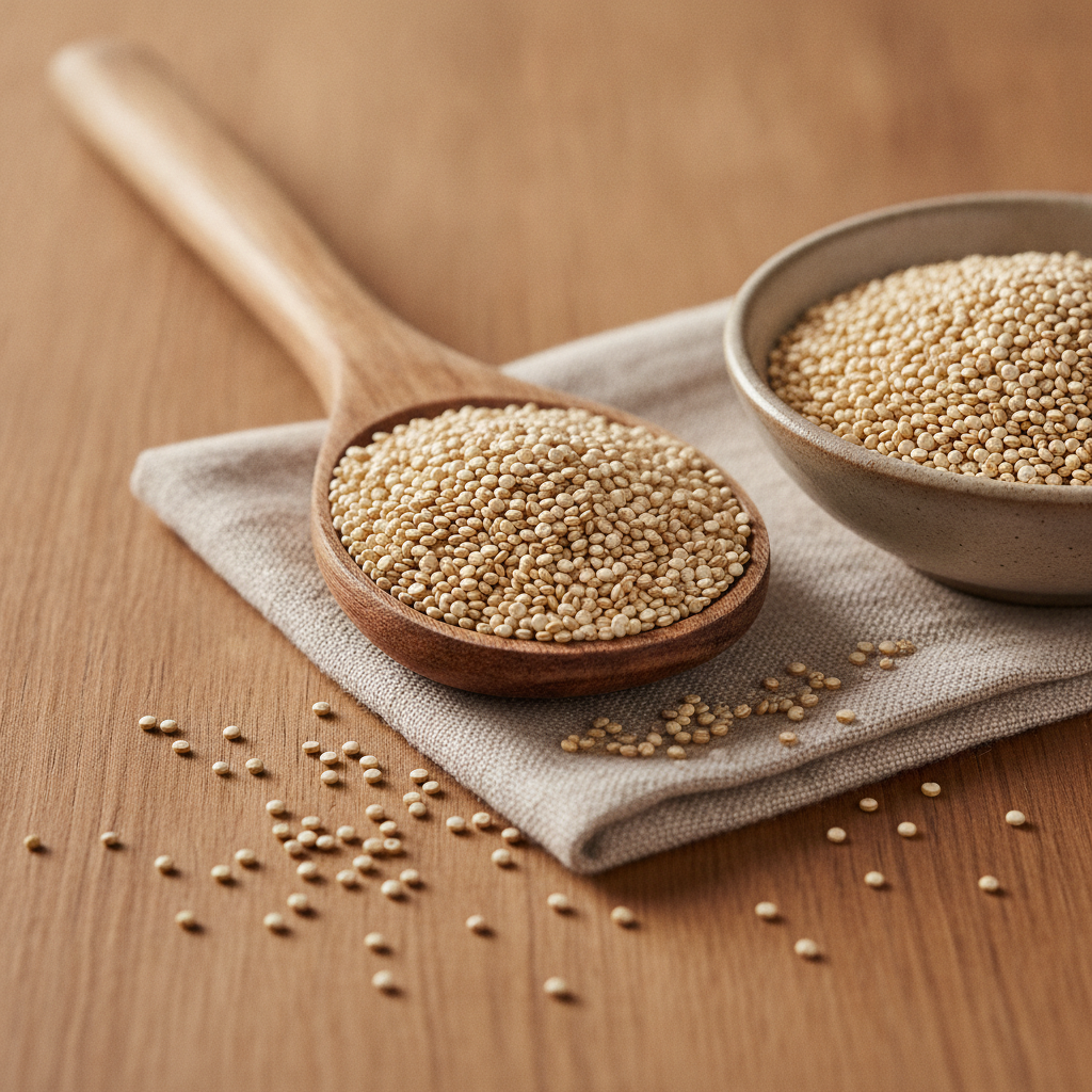 A tablespoon of uncooked quinoa