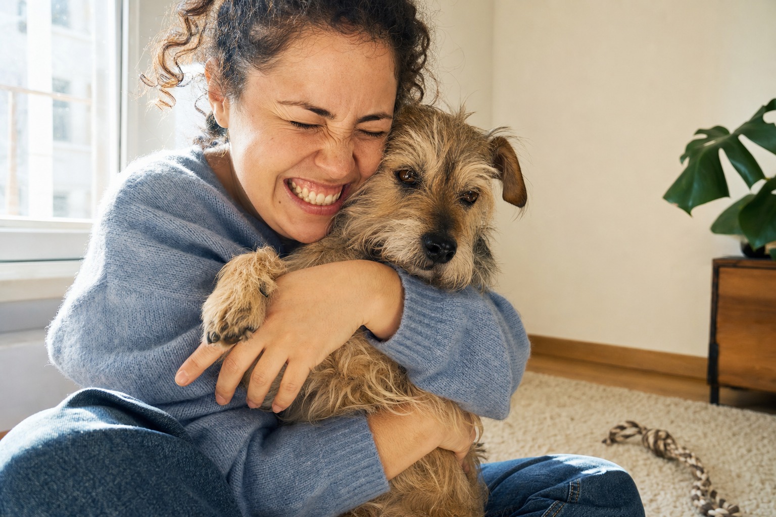 That Urge to Squeeze Your Dog Is Your Brain Hitting the Brakes