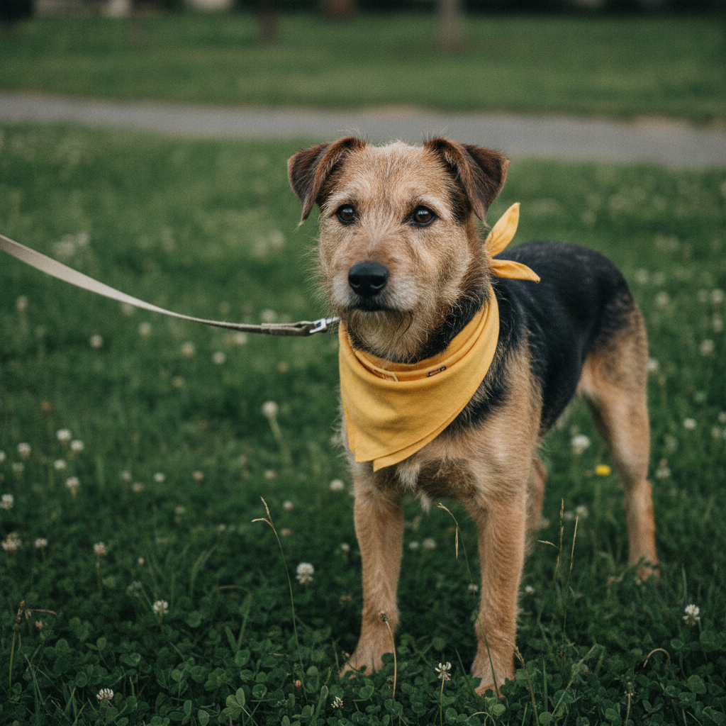 That Dog in a Yellow Bandana Is Politely Asking You to Back Off